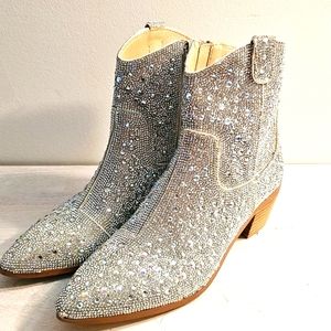 Premium Rhinestone Booties size 8 1/2.